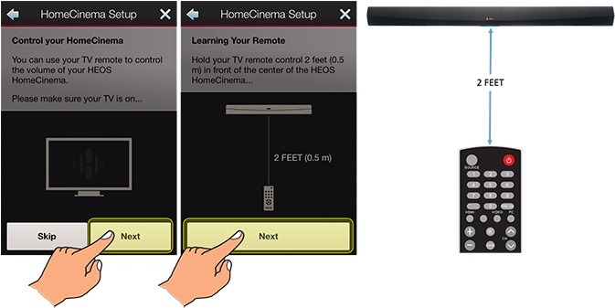 Input Selection - Heos Home Cinema Remote (672x350), Png Download