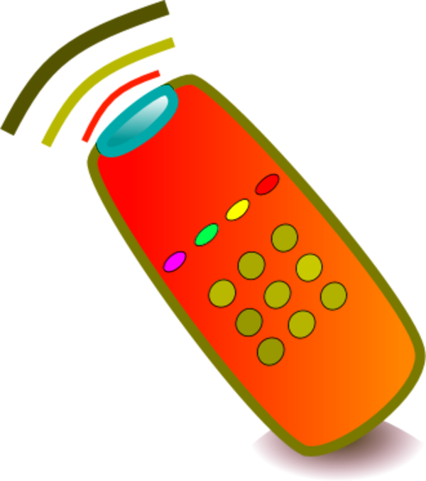 Television Remote Clipart - Cartoon Tv Remote Png (600x678), Png Download