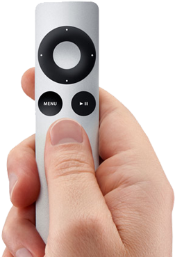 Apple Tv Remote Control - Apple Tv Series 2 (392x394), Png Download