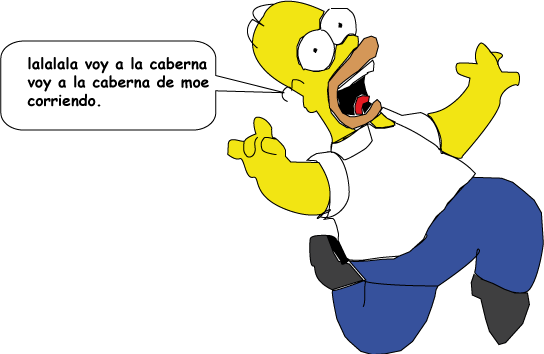 Homero Jay Simpson I » Homero Corre - Cartoon (544x354), Png Download