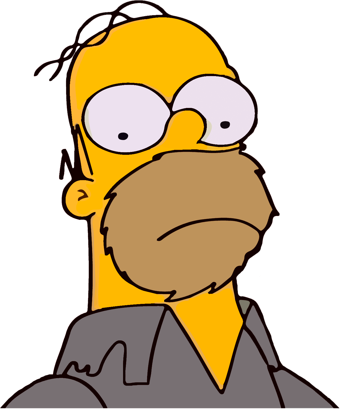 Variante 2 De La Plantilla Moe Y Homero Mirándose - Asbjørn Ulsberg (1319x1580), Png Download