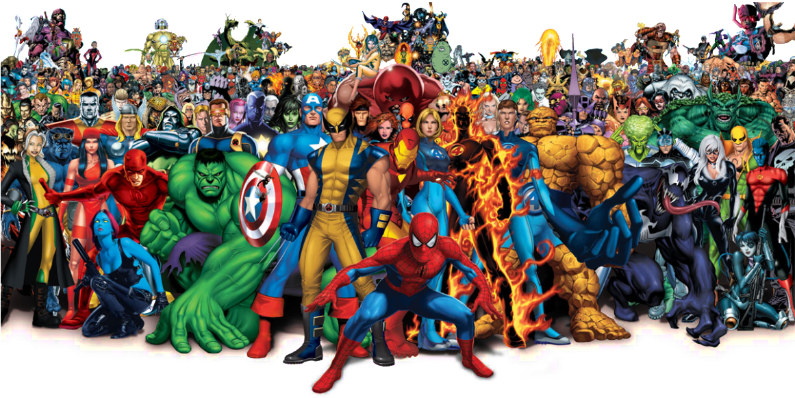 The Marvel Universe-1160x665 - Comic Book Character Background (1160x665), Png Download