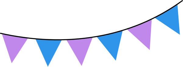 Baby Shower Banner Clip Art At Clker - Triangle Flag Banner Png (600x220), Png Download