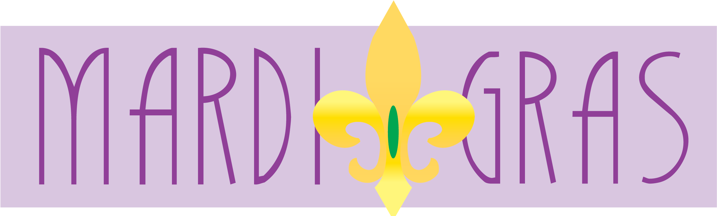 Mardi Gras Light Purple Banner Clip Art - New Orleans (2550x3300), Png Download