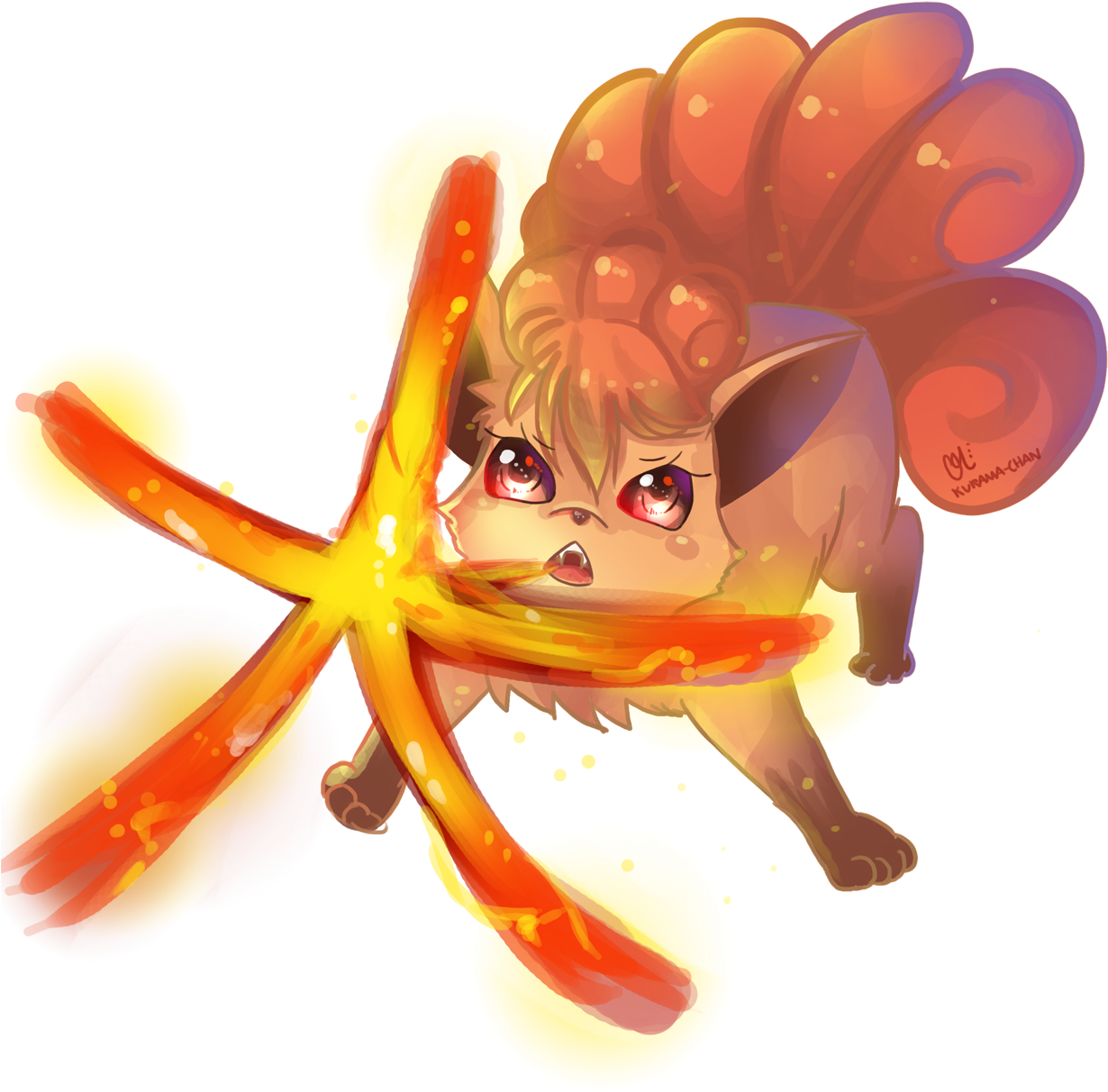 Vulpix - Kurama Pokemon (1240x1272), Png Download