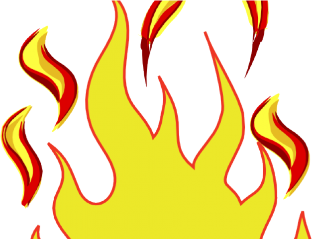 Flames Clipart Easy - Bbq Fire Cartoon (640x480), Png Download
