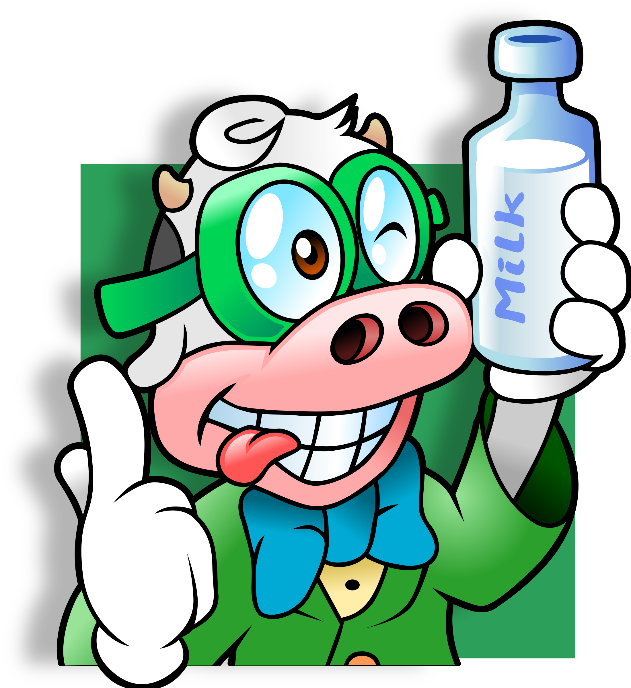 Clip Arts Related To - Nerd Cows (2200x2400), Png Download