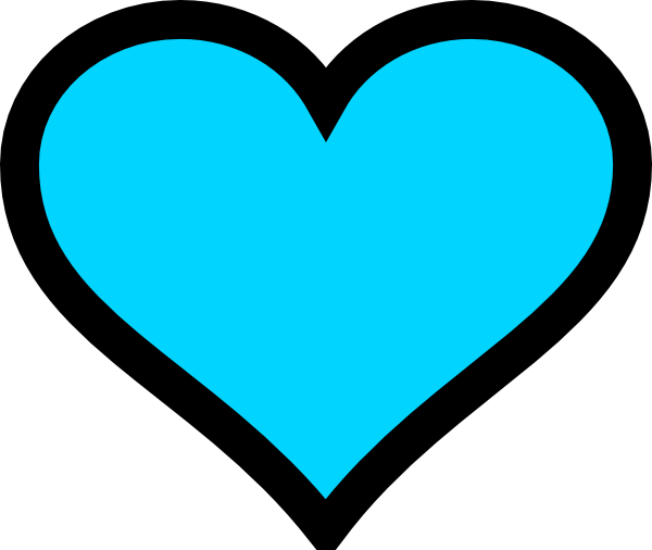 Heart Clip Art At - Blue Heart Clipart Png (600x506), Png Download