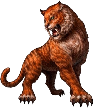 Monster-smilodon - Dragon's Dogma (350x388), Png Download