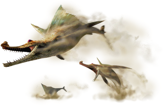 Number Five Is The Delex These Little Sand Fish,alligator,things - Monster Hunter Desert Fish (656x386), Png Download