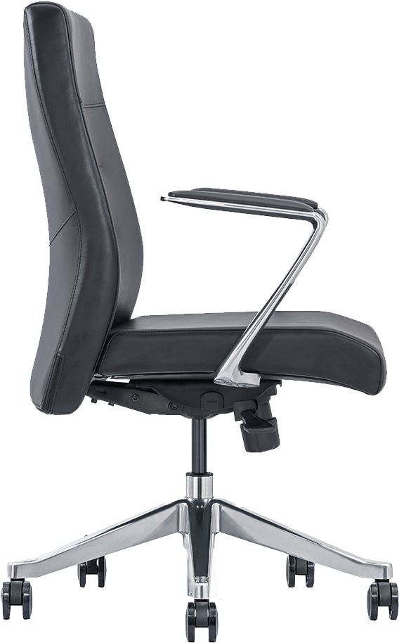 Lod78 Highback - Office Chair Side View Png (589x930), Png Download