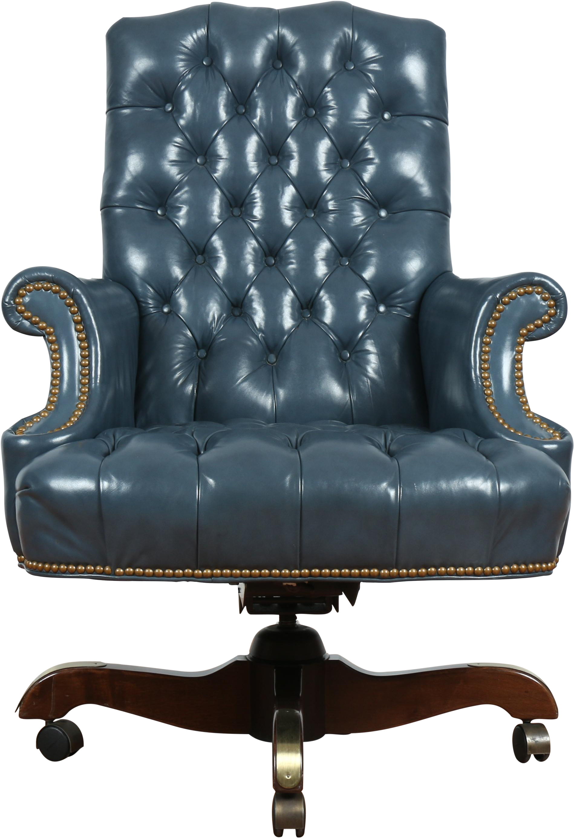 Leather Executive Office Chair Contemporary Custom - Executive Office Chairs Blue (2355x3095), Png Download