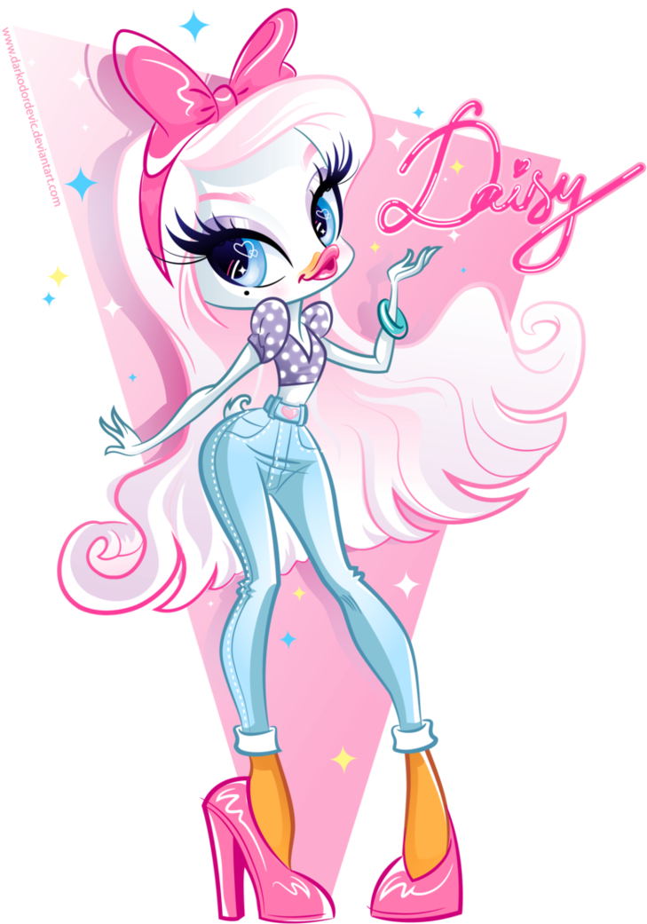 Daisy Duck By Darkodordevic - Minnie Mouse Fashion Png (751x1063), Png Download