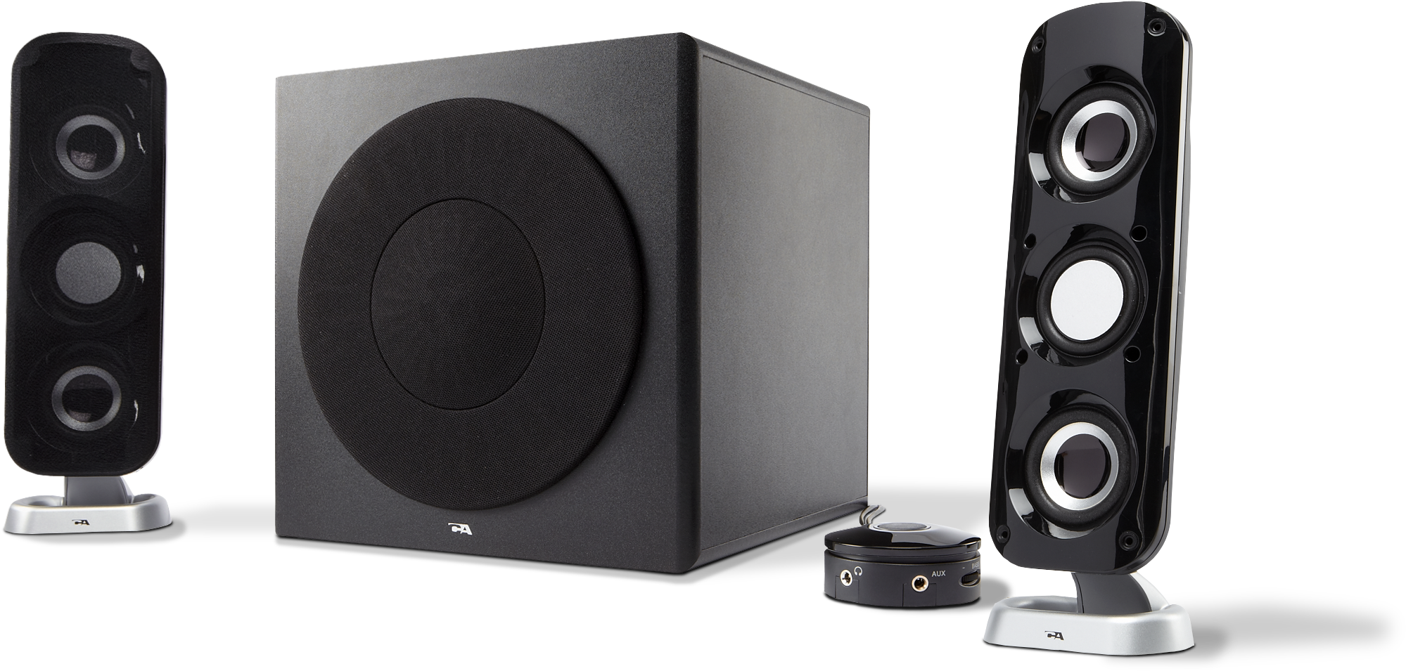 Hi-res Photo - Cyber Acoustics Ca 3908 2.1 Speaker System 46 W Rms (2300x1400), Png Download