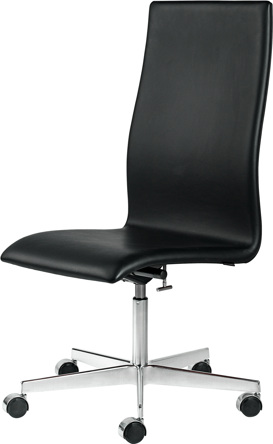 Oxford Medium Back With Armrests Black Leather - Fritz Hansen Oxford Premium Black (1600x1840), Png Download