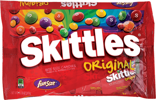 Skittles Fun Size - Skittles Original Candy, 2.17 Ounce (36 Single Packs) (750x750), Png Download