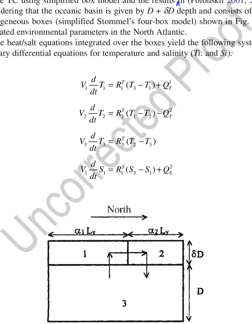 Schematic Diagram Of The Three-box Model Of The North - Diagram (850x1093), Png Download