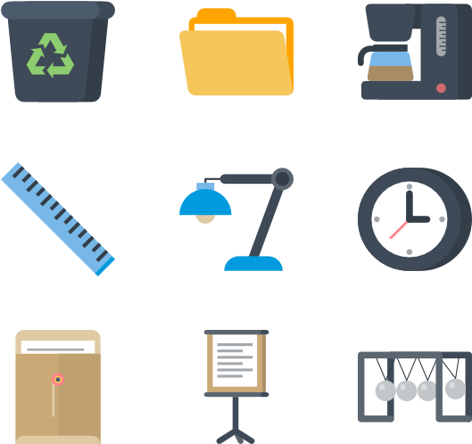 Stationery And Office Icon Set - Office Icon (600x564), Png Download