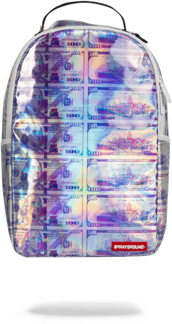 Sprayground- Hologram Money Backpack - Garment Bag (900x1148), Png Download