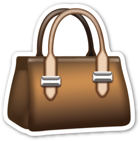 Hand Emoji Clipart Purse - Bag Emoji No Background (473x480), Png Download