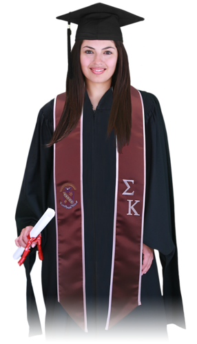 Sigma Kappa Stole - Sash Graduation (286x500), Png Download
