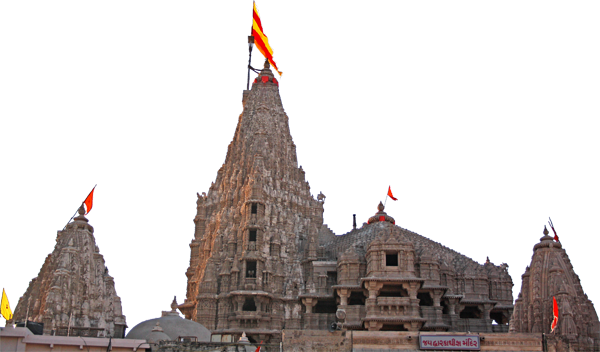 Dwarkadhish Temple Dwarka - Dwarkadhish Temple (600x352), Png Download