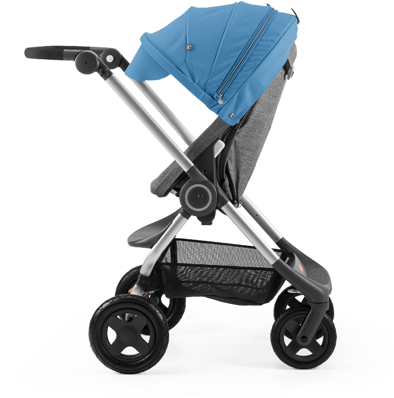 The Smart Urban Stroller - Stokke Scoot Canopy Green (938x978), Png Download