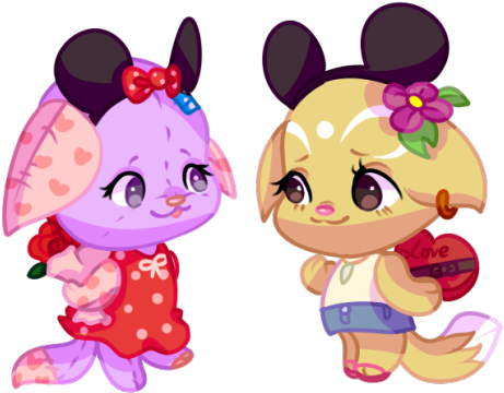 Neb Prompted Me With Neopets Wearing Minnie/mickey - Tumblr (500x425), Png Download