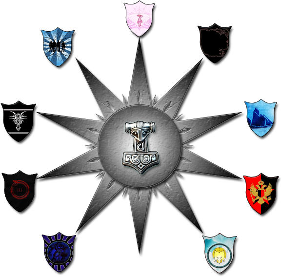 Ragnabloc-banner - Sunburst Shape Red (600x600), Png Download