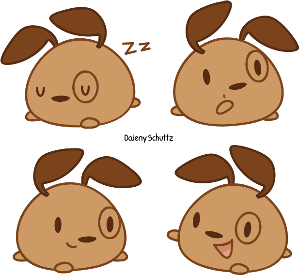 Chibi Dog By Daieny On Deviantart Svg Library Stock - Chibi Dog (650x602), Png Download