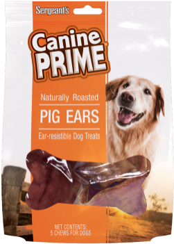 Canine Prime Pig Earsnaturally Roasted Dog Treats5 - Sergeants Pig Ears - 5 Ear Halves (322x376), Png Download
