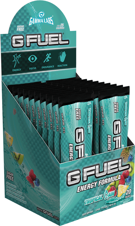 Tropical Rain Gfuel Box V=1510089578 - Gamma Labs G Fuel Tropical Rain 20 Packs (1024x1024), Png Download