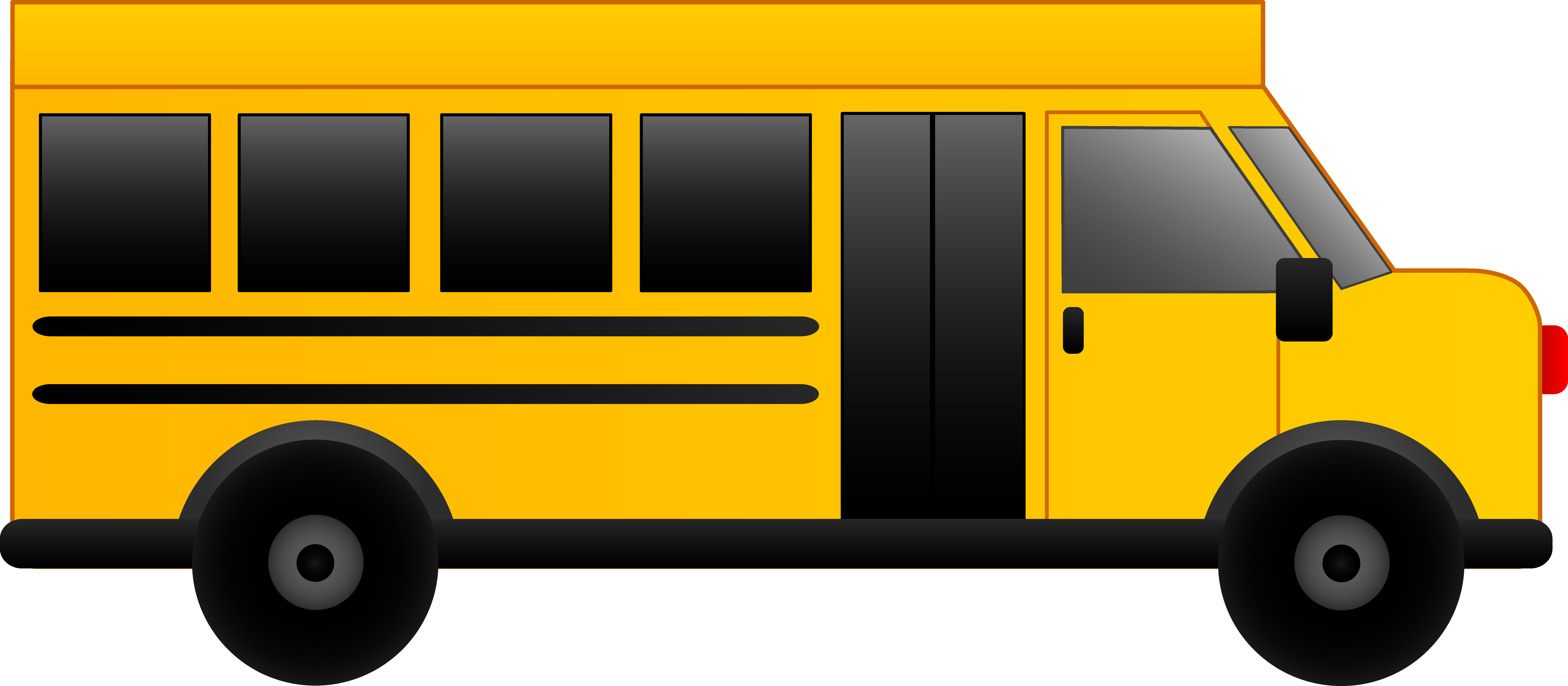 School Bus Clip Art Free Clipart Images - Yellow School Bus Clipart (8820x3863), Png Download