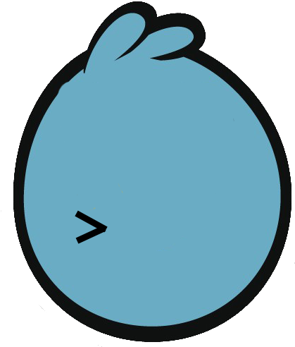 Blue Bird-back - Angry Bird Back Png (532x532), Png Download