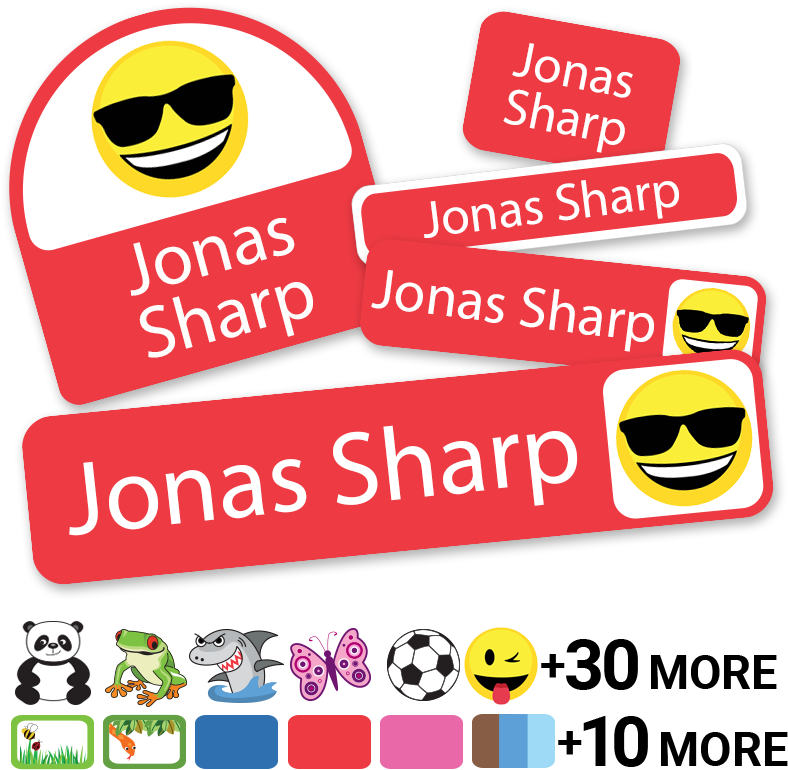 Emoji Labels For School For Kids - Label (800x800), Png Download