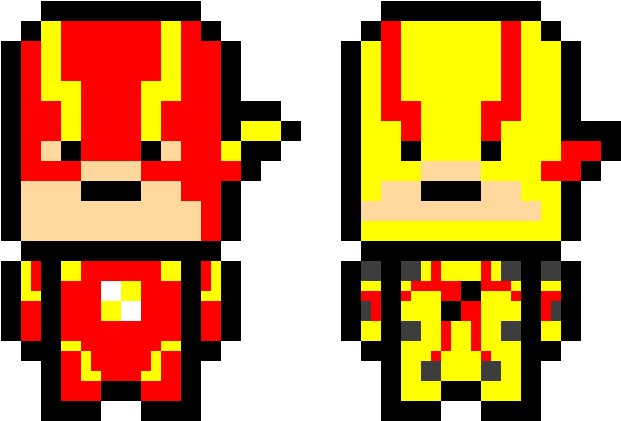 Injustice 2 Flash And Reverse Flash - Pixel Art Reverse Flash (710x470), Png Download