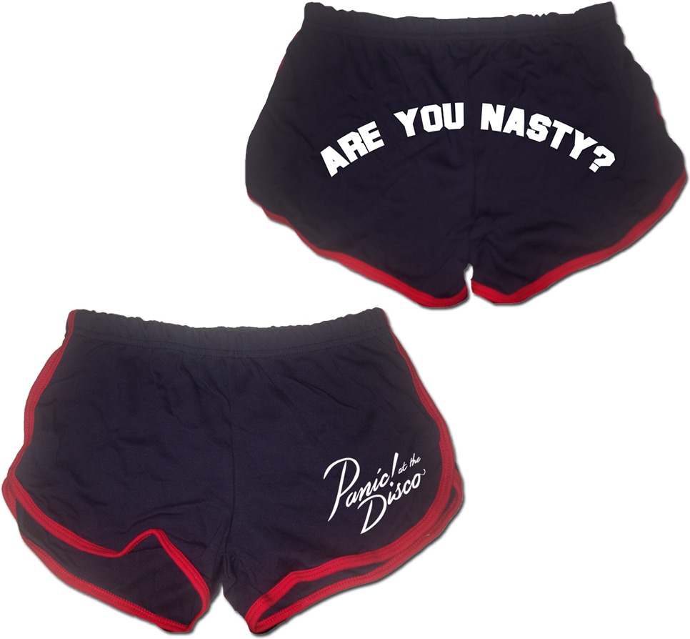 Are You Nasty Shorts Navy/red - Panic At The Disco Are You Nasty Shorts (1001x1001), Png Download