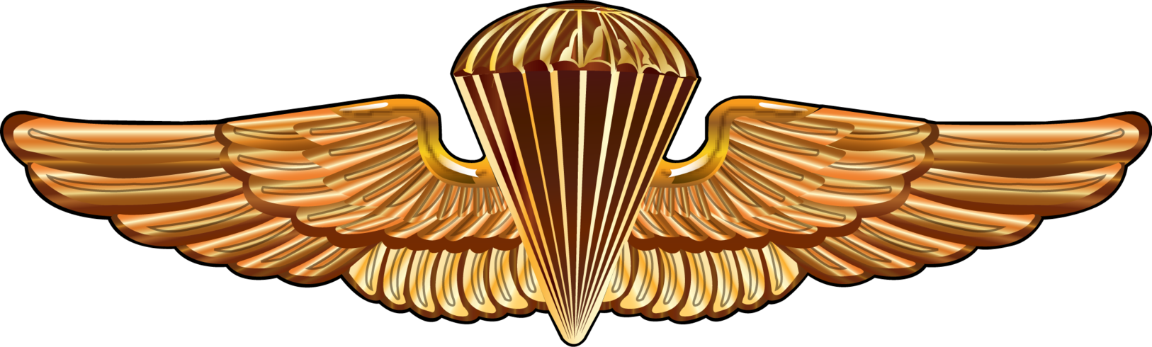Marine Jump Wings By Jbraden - Marine Airborne Wings (1626x490), Png Download