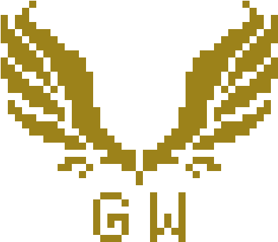 Gold Wings Barbeque Emblem - Make Pixel Art Wings (430x380), Png Download