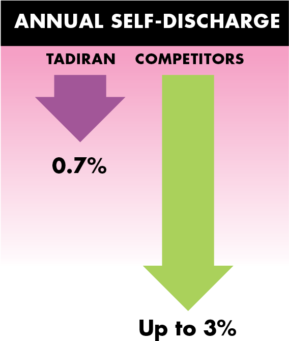 Chart Comparing The Annual Self-discharge Of Tadiran - Graphic Design (567x700), Png Download