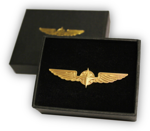 Pilot Wings Gold Or Silver - Pilot Wings Gold (510x446), Png Download