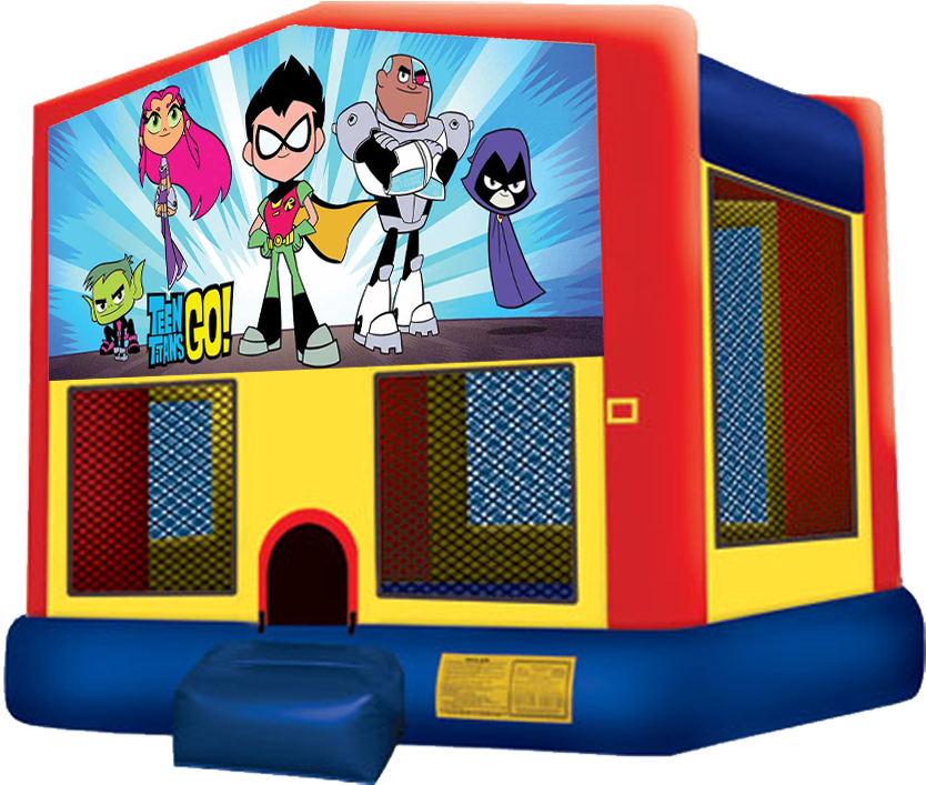 Teen Titans Go Bounce House Rentals In Austin Texas - Cars 3 Bounce House (864x792), Png Download