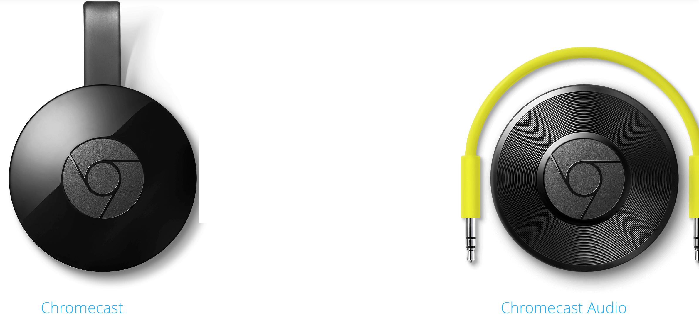 Google Chromecast 2 (black) (2380x1146), Png Download