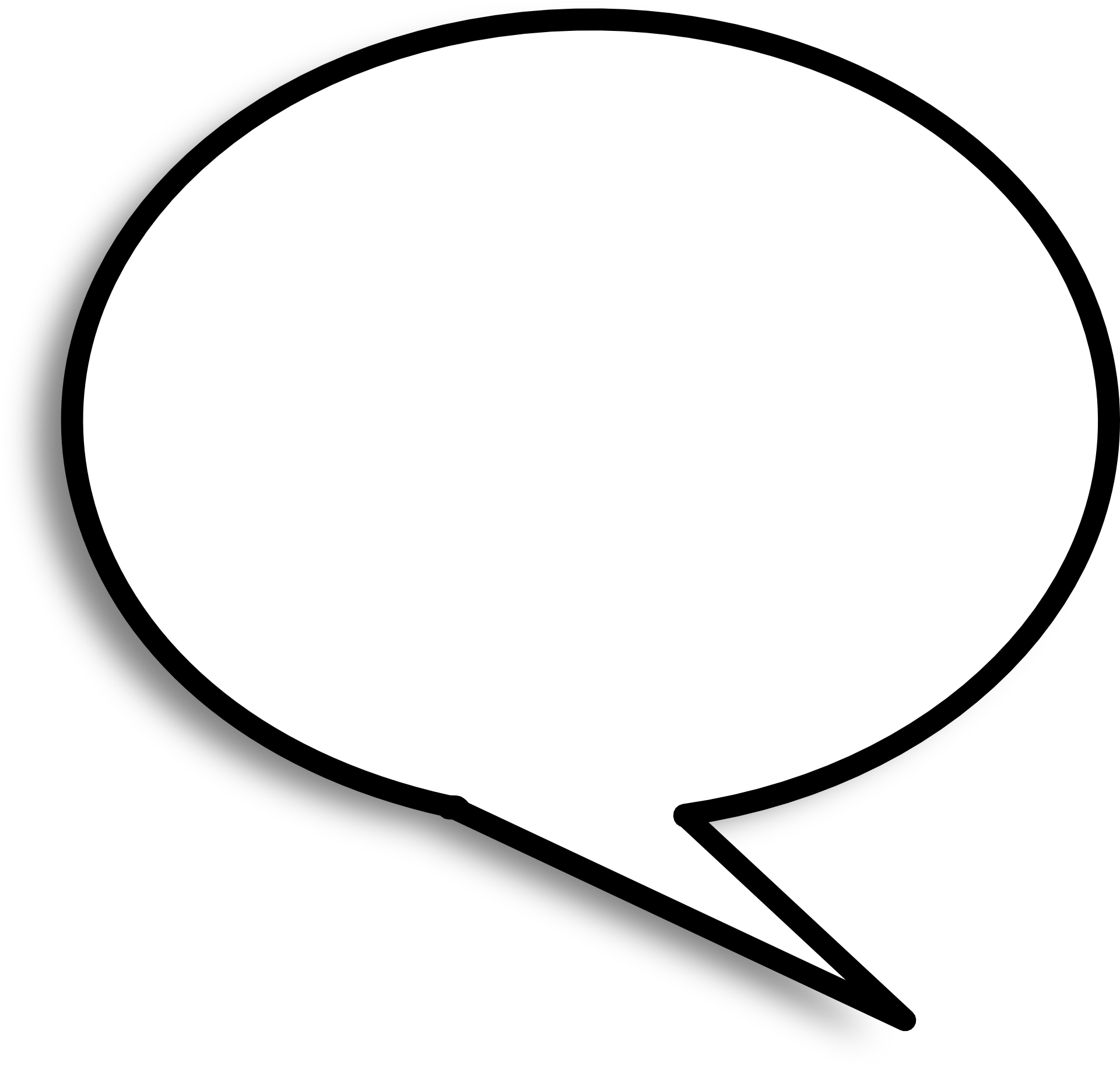 2013 X 1875 - Speech Bubble Black Background (2013x1875), Png Download