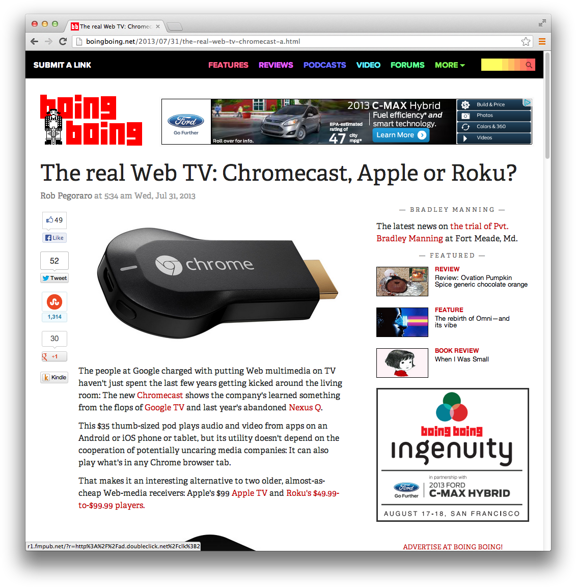 Boing Boing Chromecast Comparison - Boing Boing (1146x1168), Png Download