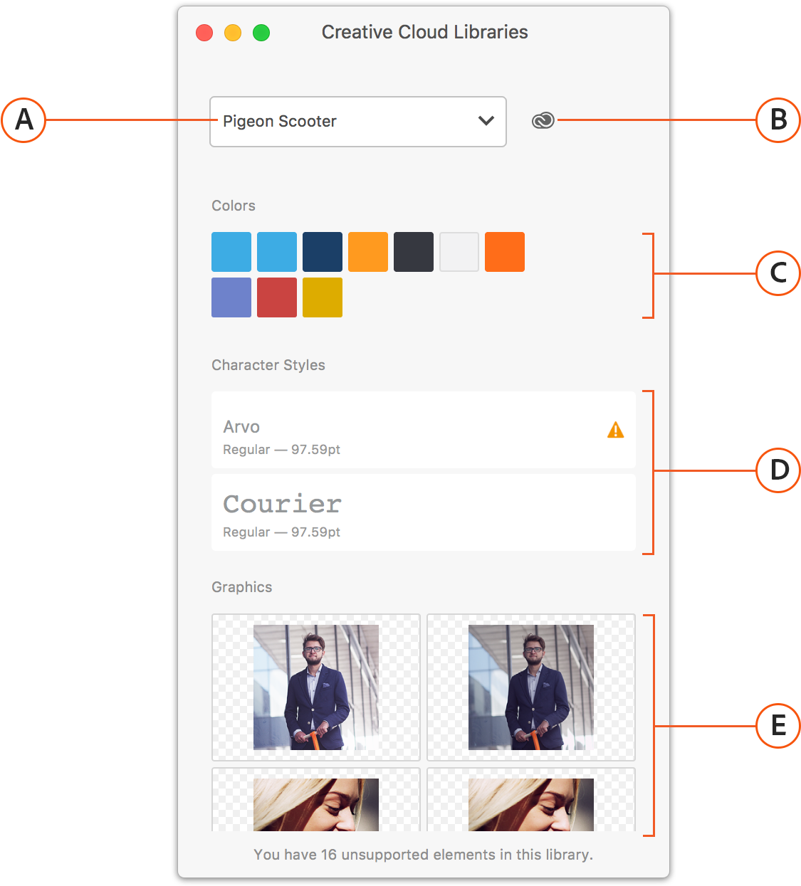 The Creative Cloud Libraries Panel - Adobe Xd Libraries (1598x1302), Png Download