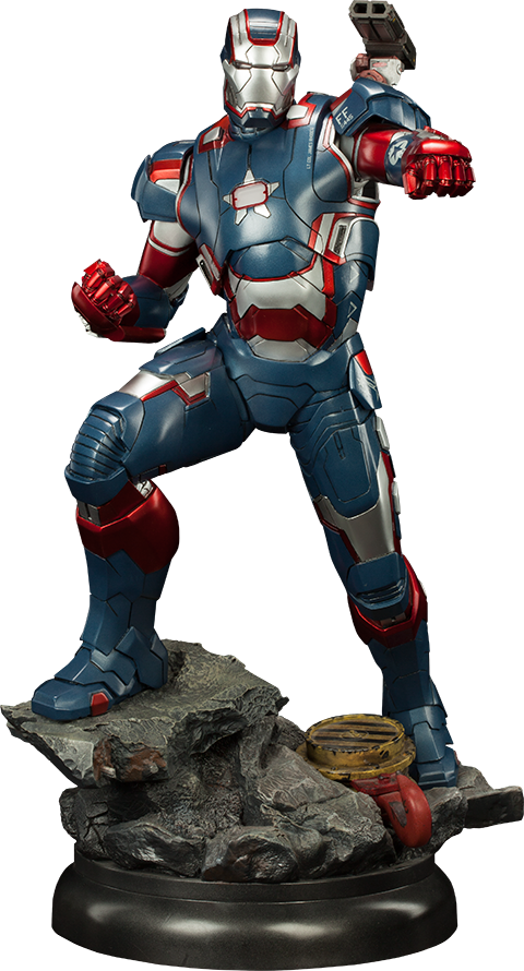 Iron Patriot Quarter Scale Maquette - Iron Man - Iron Patriot 1/4 Scale Maquette Statue (480x890), Png Download