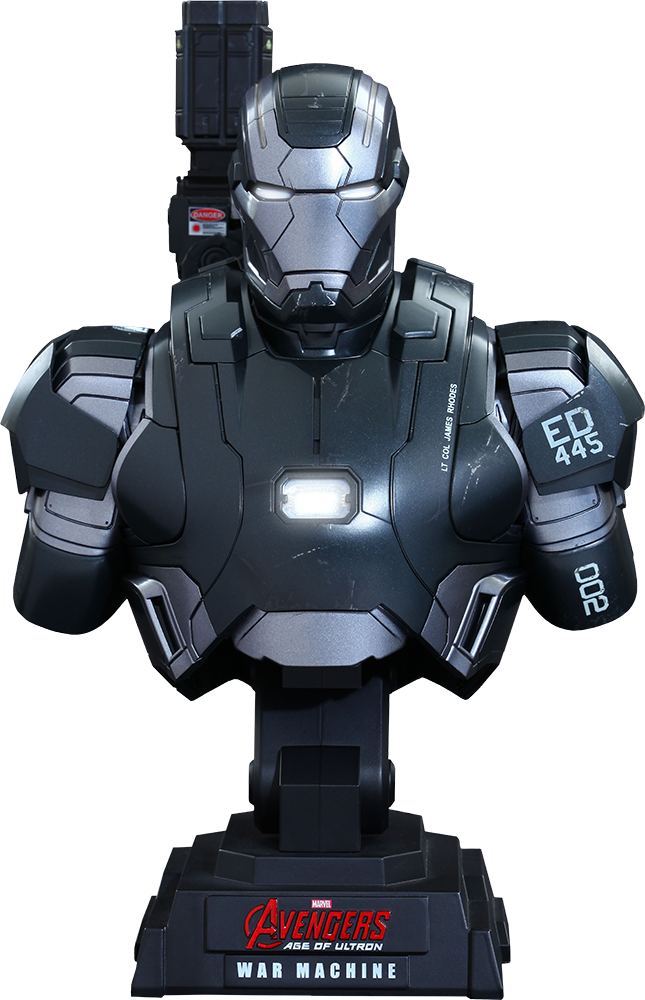 Age Of Ultron War Machine 1 4 Bust 01 - War Machine 1 4 Bust (645x1000), Png Download