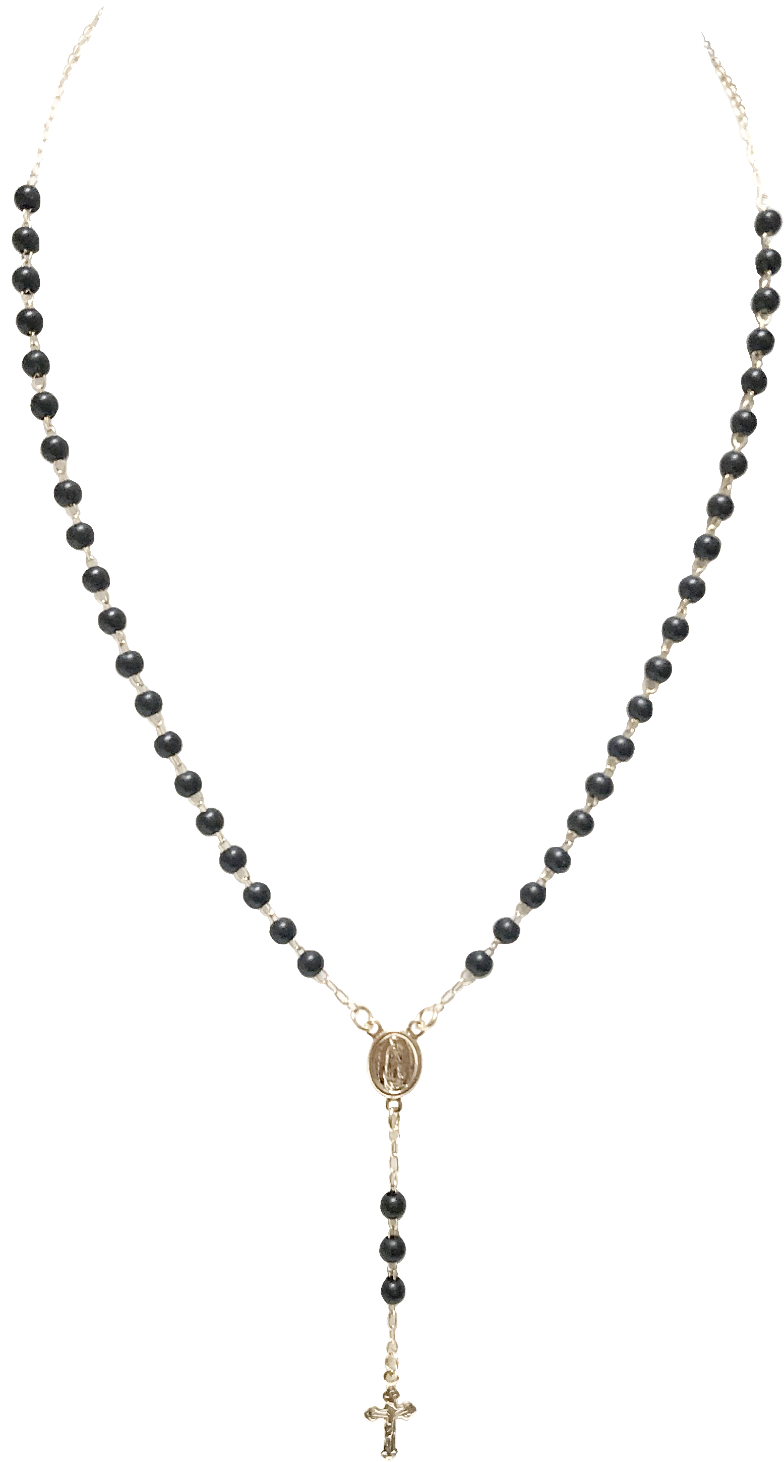 Ally Rosary Black - Modern Diamond Mangalsutra Designs (2490x3112), Png Download