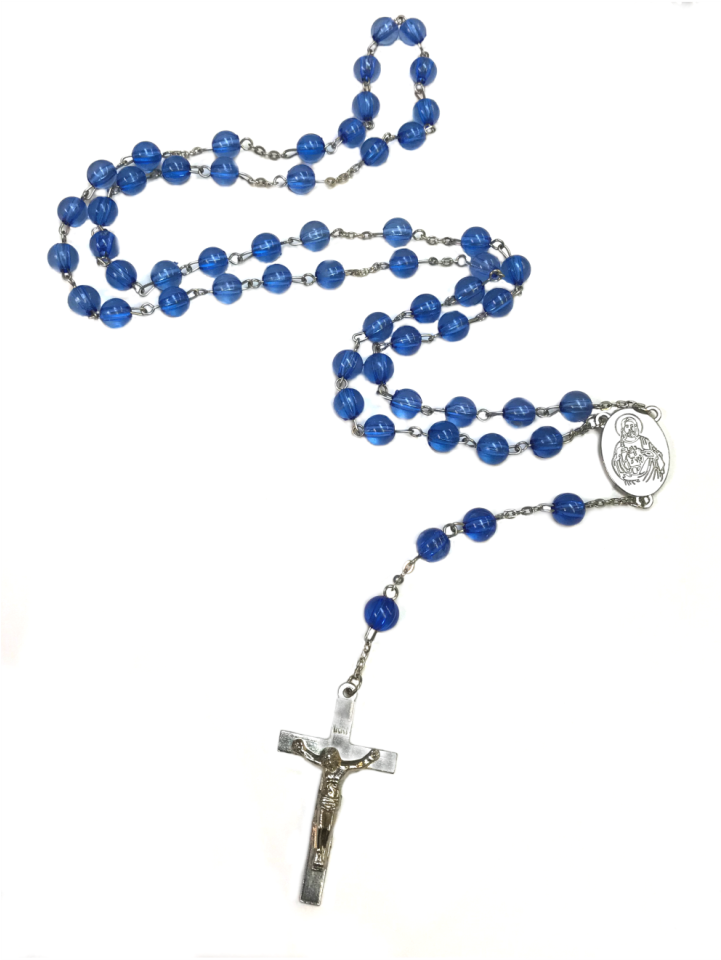 Blue Rosary - Bead (880x960), Png Download
